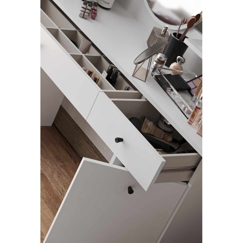 Make-Up Table Harmony 2 Round - White White