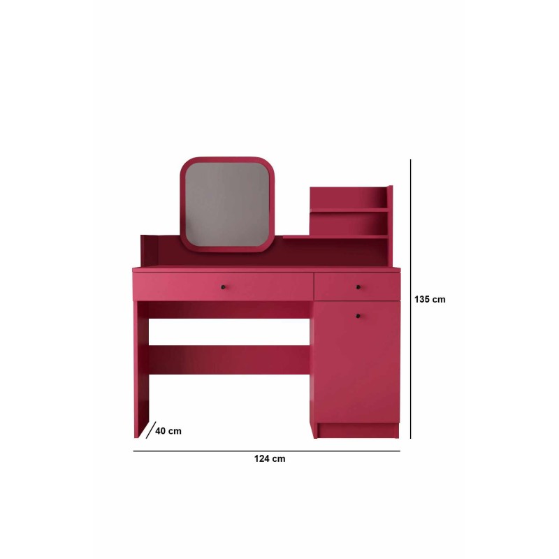 Make-Up Table Harmony 2 Square - Raspberry Raspberry