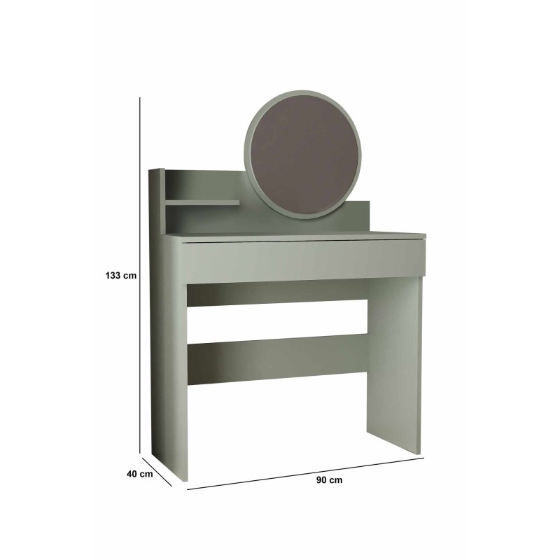 Make-Up Table Harmony Mini Round - Ash Green Ash Green