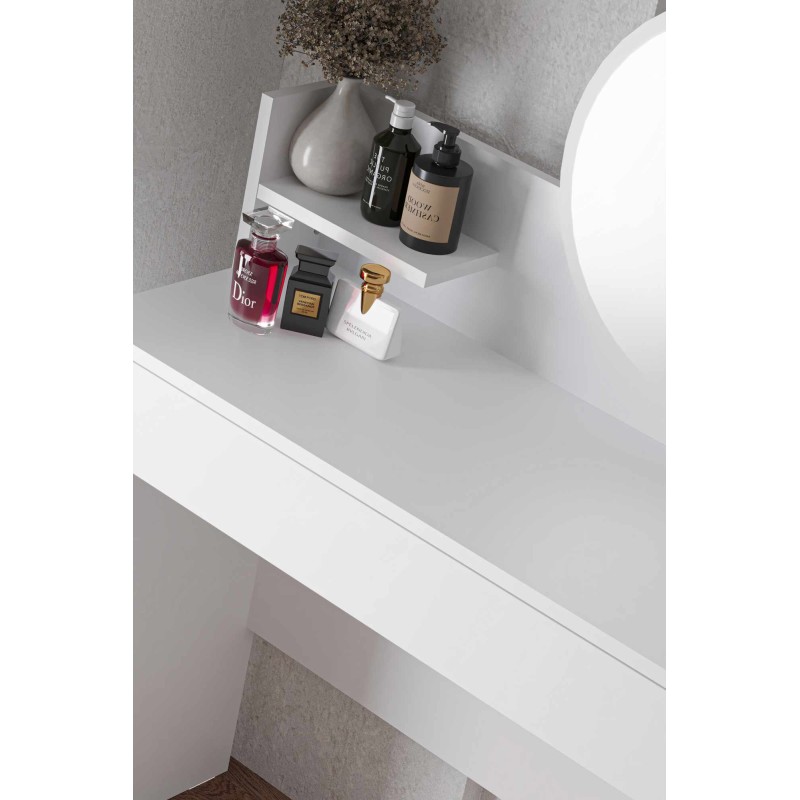 Make-Up Table Harmony Mini Round - White White