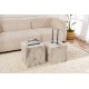 Hanah Home Side Table Set Küp Set - Freesia Freesia Marble