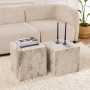 Side Table Set Küp Set - Freesia Freesia Marble