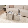 Hanah Home Side Table Set Küp Set - Freesia Freesia Marble