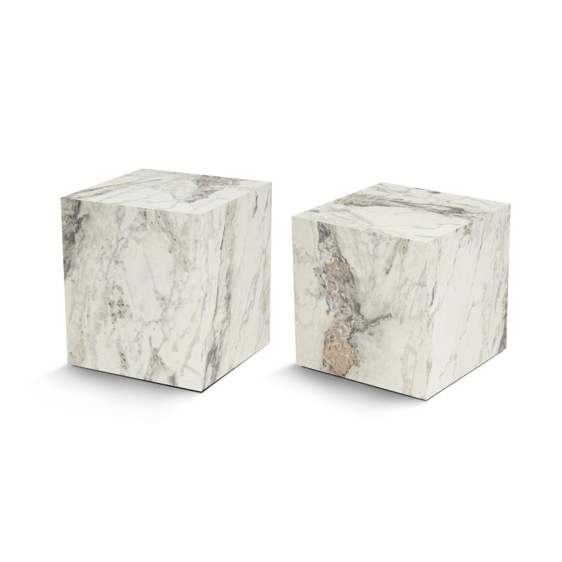 Hanah Home Side Table Set Küp Set - Freesia Freesia Marble