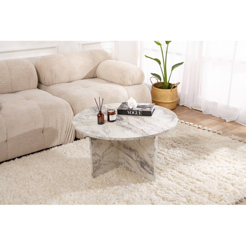 Hanah Home Coffee Table Harmoni Freesia Marble