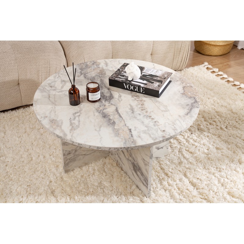 Hanah Home Coffee Table Harmoni Freesia Marble