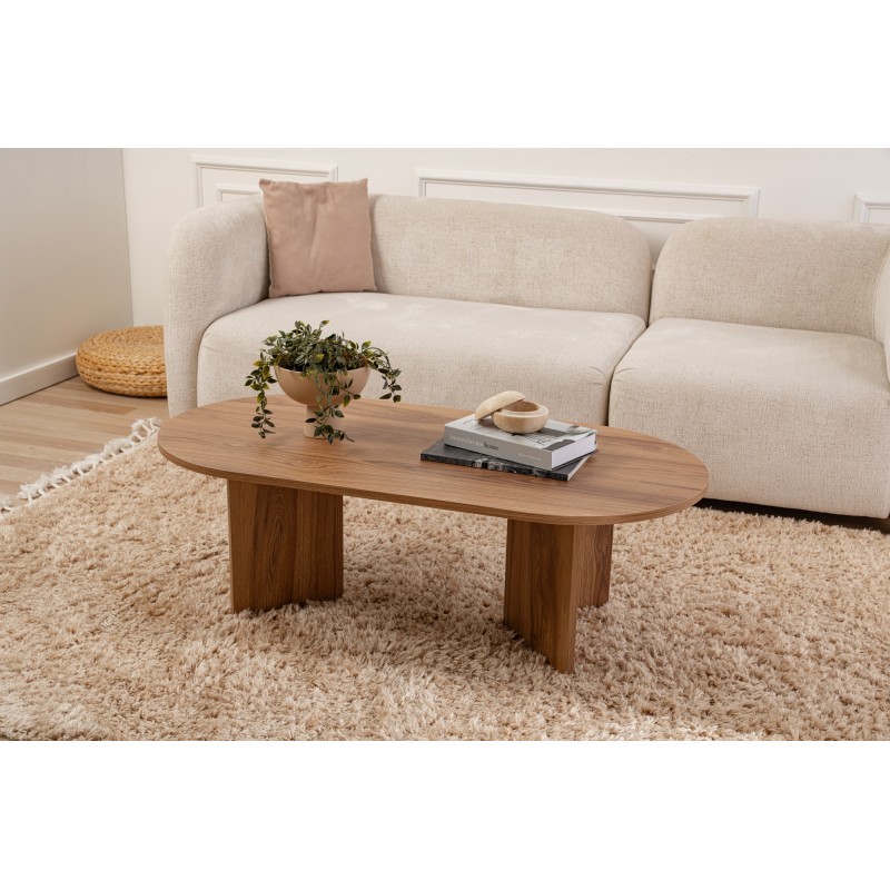 Hanah Home Coffee Table Oval Lute