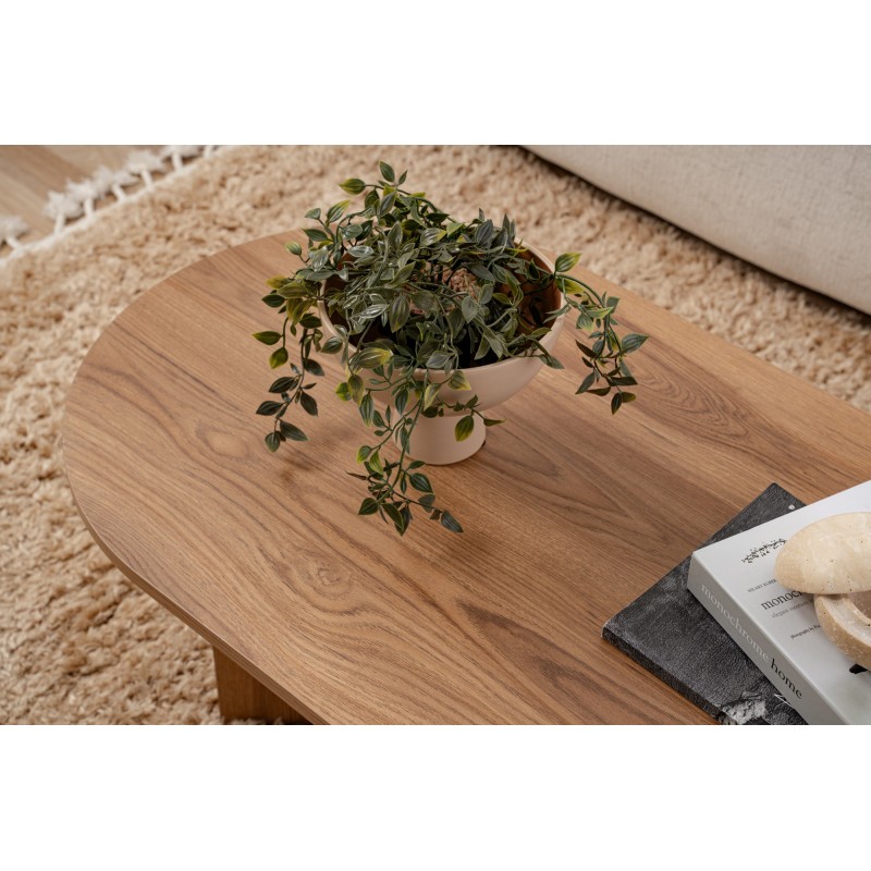 Hanah Home Coffee Table Oval Lute