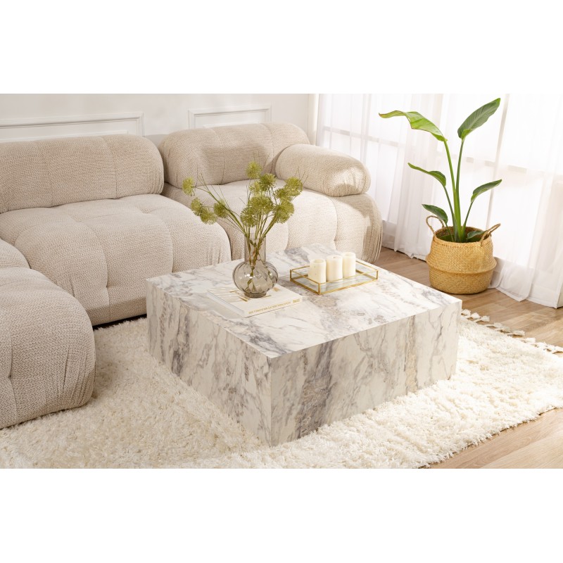 Hanah Home Coffee Table Prizma Freesia Marble