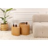 Hanah Home Side Table Set Elipse Set - Oak Oak