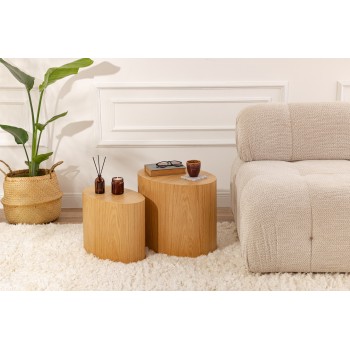Side Table Set Elipse Set - Oak Oak