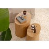 Hanah Home Side Table Set Elipse Set - Oak Oak