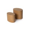 Hanah Home Side Table Set Elipse Set - Oak Oak