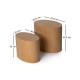 Hanah Home Side Table Set Elipse Set - Oak Oak