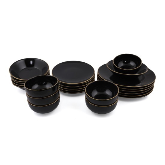Ceramic Dinner Set (24 Pieces) TY040424F650A841600MAET600 Black
Gold Hermia Ceramic Dinner Set (24 Pieces) TY040424F650A841600MAET600 Black
Gold