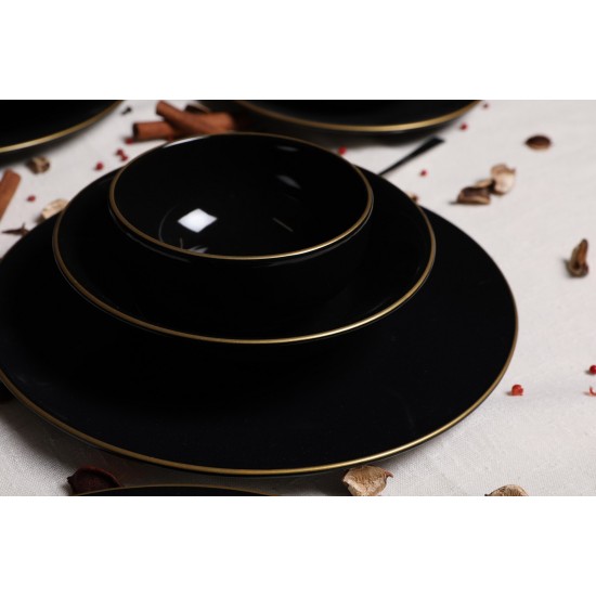Ceramic Dinner Set (24 Pieces) TY040424F650A841600MAET600 Black
Gold Hermia Ceramic Dinner Set (24 Pieces) TY040424F650A841600MAET600 Black
Gold