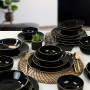 Ceramic Dinner Set (24 Pieces) TY040424F650A841600MAET600 Black
Gold