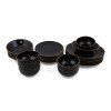 Hermia Ceramic Dinner Set (24 Pieces) TY040424F650A841600MAET600 Black
Gold