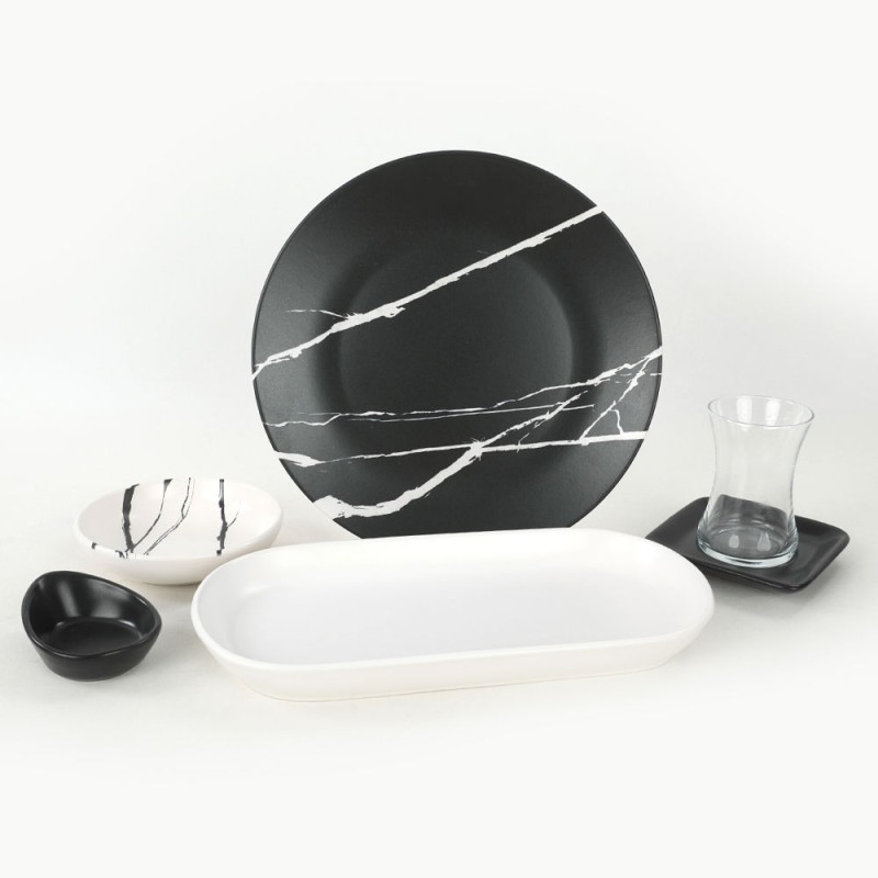 Hermia Breakfast Set (11 Pieces) TV040011F26MADM8500MASEN00 Black
White