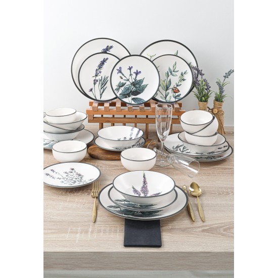 Hermia Ceramic Dinner Set (24 Pieces) TY140524F022A29DM00MAET600 White
Green
Purple
Black