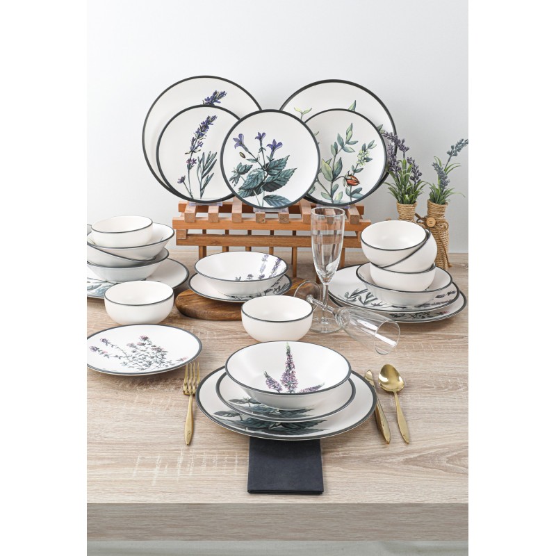 Hermia Ceramic Dinner Set (24 Pieces) TY140524F022A29DM00MAET600 White
Green
Purple
Black