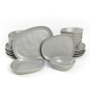 Hermia Ceramic Dinner Set (24 Pieces) CTKYEMEKTETRA6470000000024 Grey