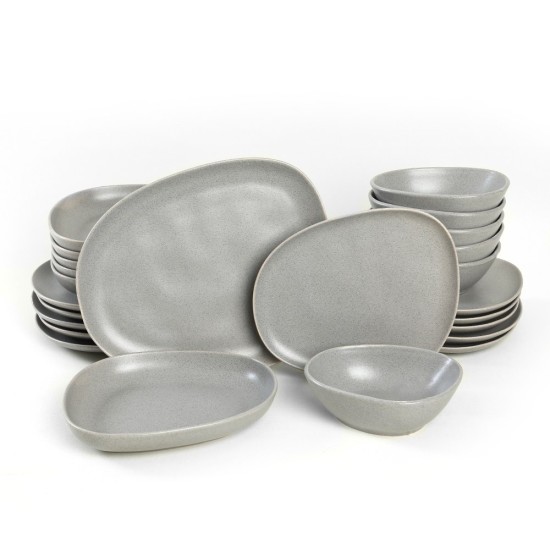 Ceramic Dinner Set (24 Pieces) CTKYEMEKTETRA6470000000024 Grey Hermia Ceramic Dinner Set (24 Pieces) CTKYEMEKTETRA6470000000024 Grey