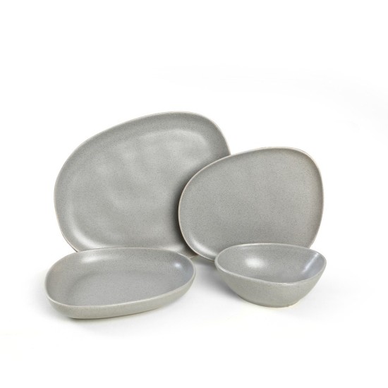 Ceramic Dinner Set (24 Pieces) CTKYEMEKTETRA6470000000024 Grey Hermia Ceramic Dinner Set (24 Pieces) CTKYEMEKTETRA6470000000024 Grey