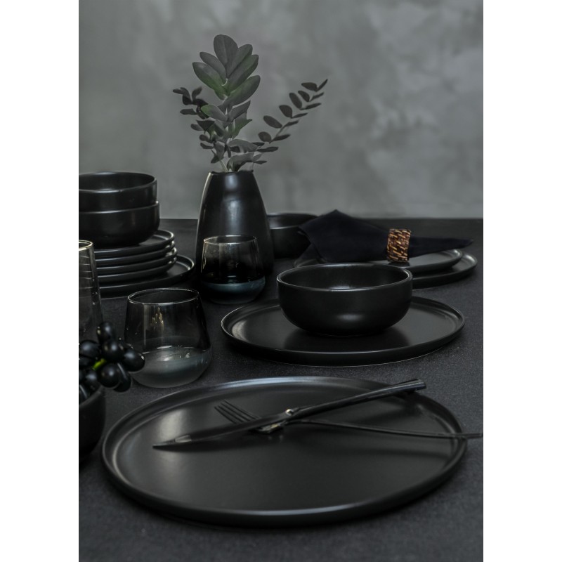 Hermia Ceramic Dinner Set (18 Pieces) X0001347100000000000000000 Black