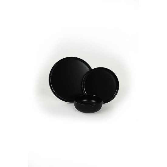 Ceramic Dinner Set (18 Pieces) X0001347100000000000000000 Black Hermia Ceramic Dinner Set (18 Pieces) X0001347100000000000000000 Black