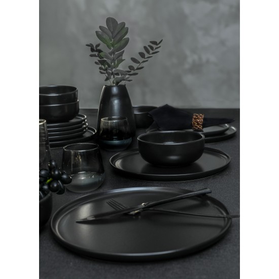 Ceramic Dinner Set (18 Pieces) X0001347100000000000000000 Black Hermia Ceramic Dinner Set (18 Pieces) X0001347100000000000000000 Black
