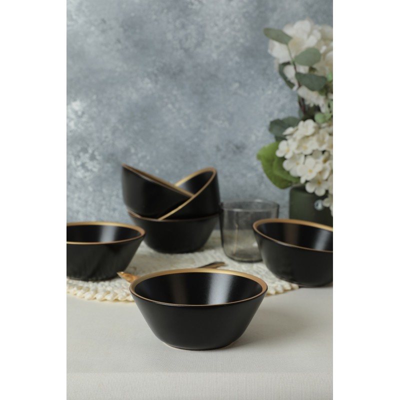 Bowl Set (6 Pieces) ST042406F956A841700MAKA500 Black
Gold