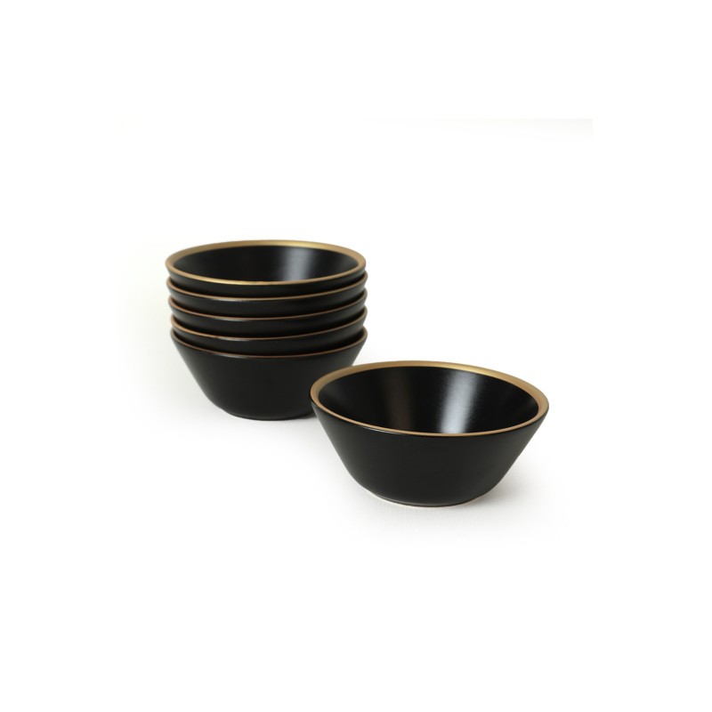 Bowl Set (6 Pieces) ST042406F956A841700MAKA500 Black
Gold