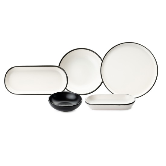 Hermia Breakfast Set (18 Pieces) X0001480300000000000000000 Black
White