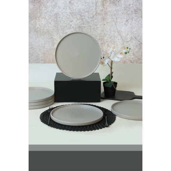 Service Plate Set (6 Pieces) ST038006F995A000000MAS3T00 Matte Grey Hermia Service Plate Set (6 Pieces) ST038006F995A000000MAS3T00 Matte Grey
