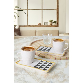 Σετ Φλυτζάνια Καφέ Κεραμικά (4 Τεμάχια) - Multicolor