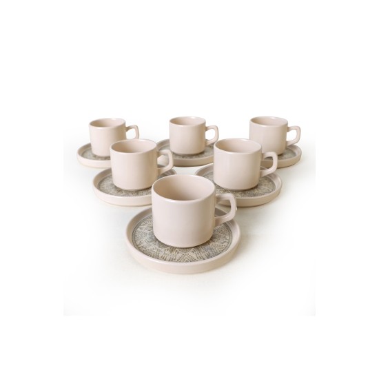 Hermia Tea Cup Set (12 Pieces) X00017458 Transparent
