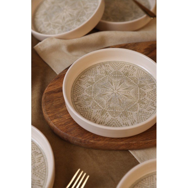 Hermia Ceramic Bowl Set (6 Pieces) X00017907 Cream