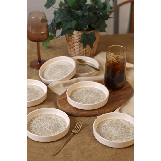 Hermia Ceramic Bowl Set (6 Pieces) X00017907 Cream
