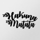 Wallxpert Decorative Metal Wall Accessory Hakuna Matata Black
