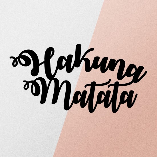 Wallxpert Decorative Metal Wall Accessory Hakuna Matata Black