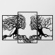 Wallxpert Decorative Metal Wall Accessory Love Tree Black