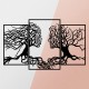 Wallxpert Decorative Metal Wall Accessory Love Tree Black