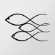 Decorative Metal Wall Accessory Fish Black