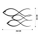Decorative Metal Wall Accessory Fish Black