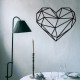 Wallxpert Decorative Metal Wall Accessory Heart Metal Decor Black