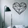 Decorative Metal Wall Accessory Heart Metal Decor Black