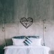 Wallxpert Decorative Metal Wall Accessory Heart Metal Decor Black