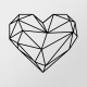 Wallxpert Decorative Metal Wall Accessory Heart Metal Decor Black
