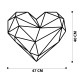 Wallxpert Decorative Metal Wall Accessory Heart Metal Decor Black